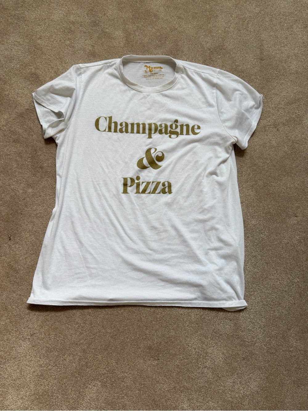 Mumu Champagne & Pizza Graphic Tee